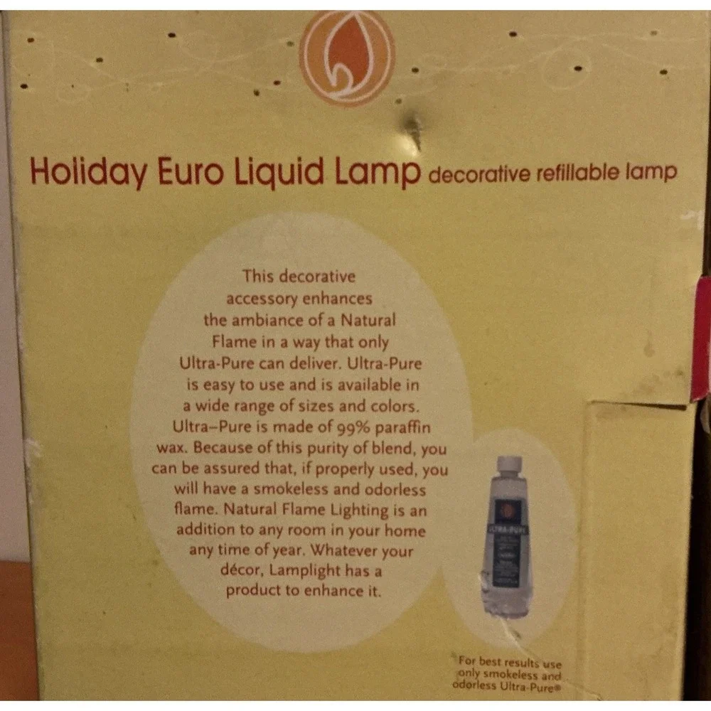 Vintage Snowman‎ Lamplight Ultra Pure Liquid Lamp, In Original Box